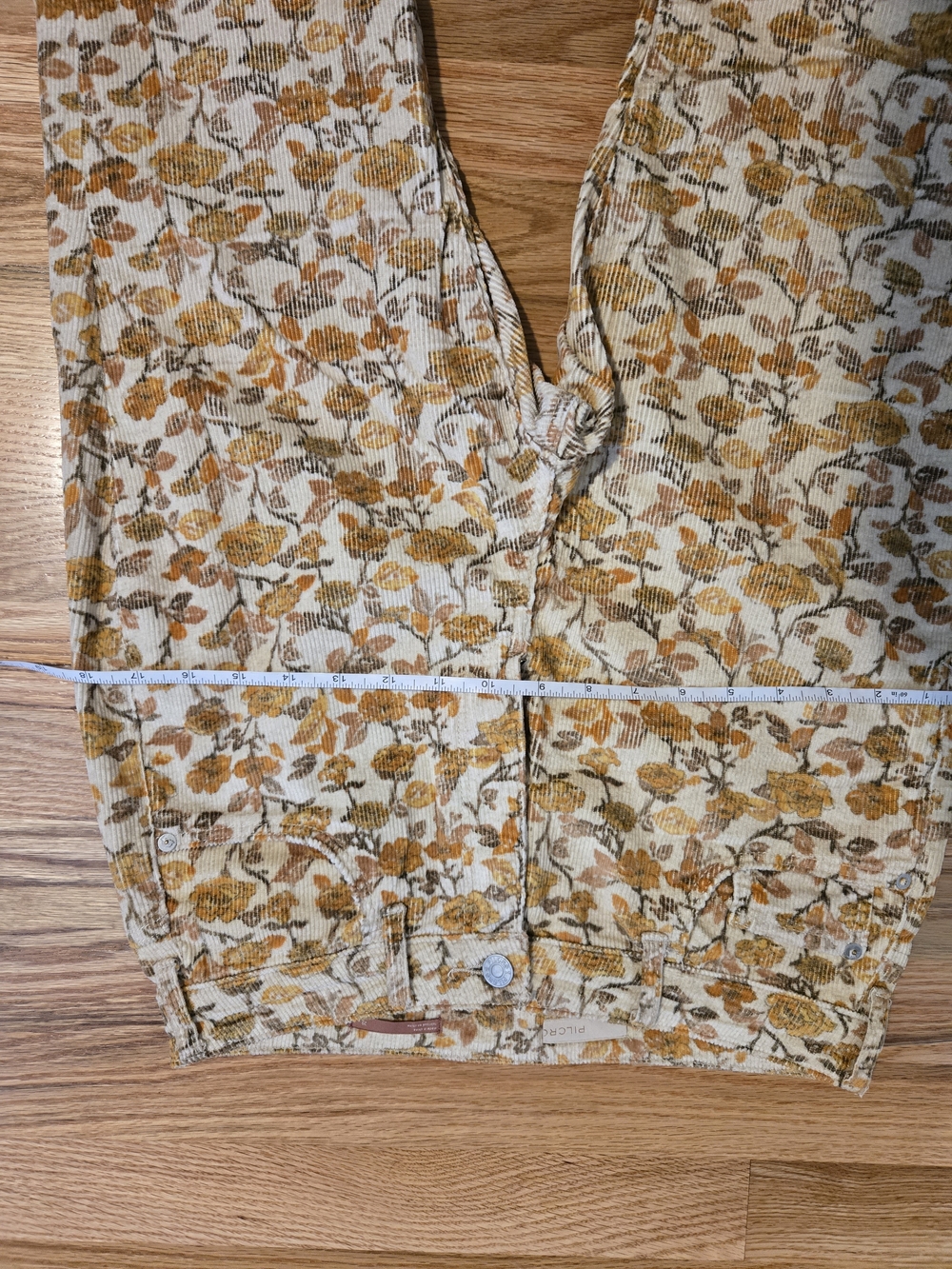Pilcro Yellow Floral Boot Cut Pants - Picture 6 of 6